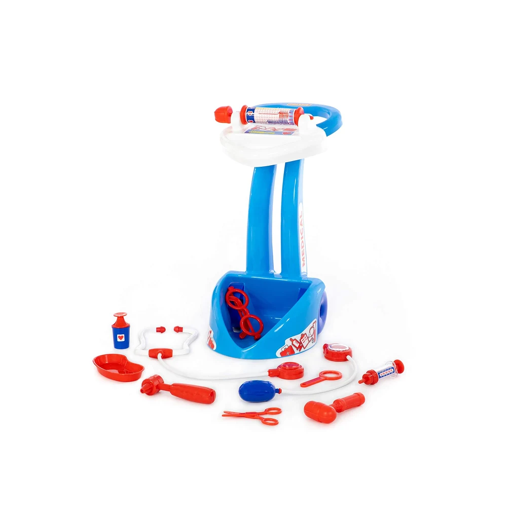 set-pentru-doctor-jucarii-copii(1) Set pentru doctor – 10 piese, Polesie (68613) - imagine 1