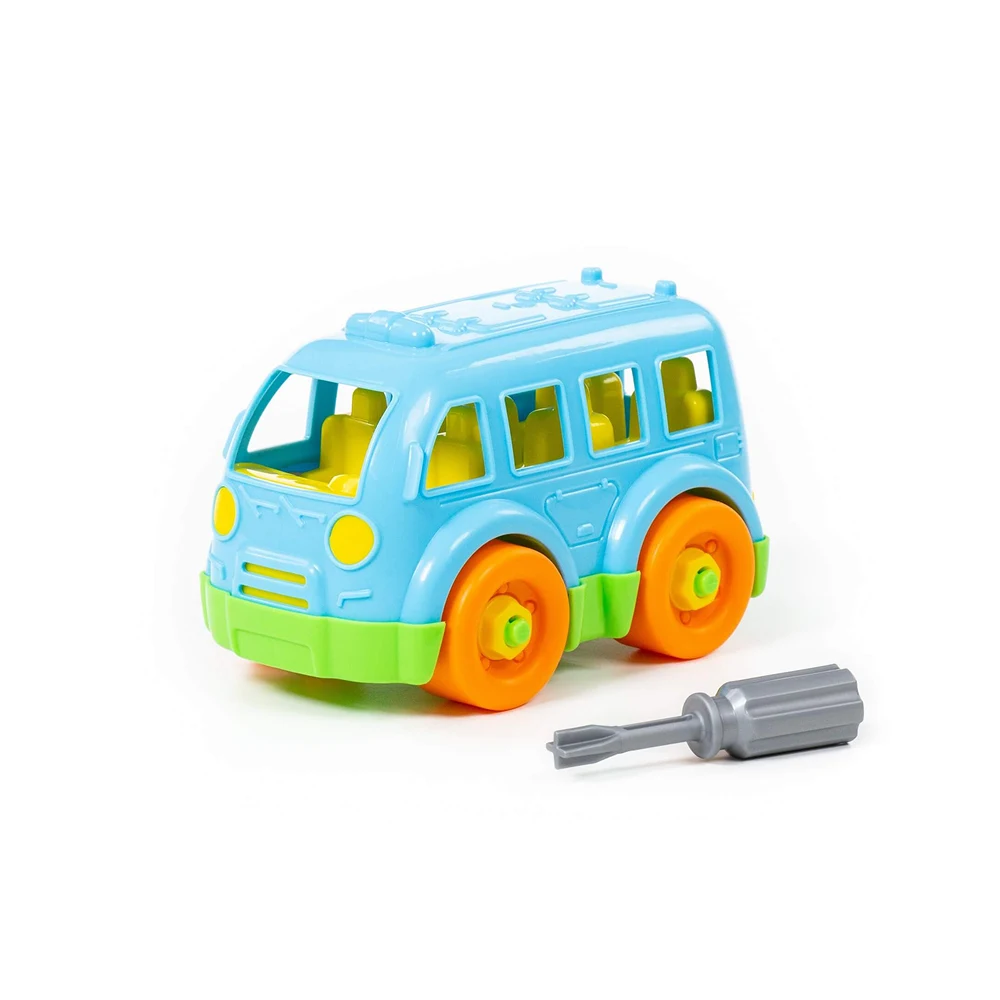constructor-autobuz-jucarii-copii(1) Constructor autobuz – 15 piese, Polesie (78995) - imagine 1