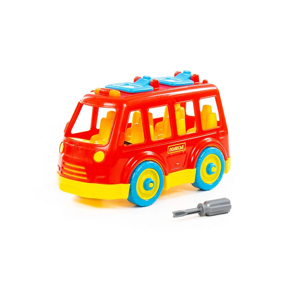 constructor-autobuz-jucarii-copii(2) Constructor autobuz – 26 piese, Polesie (84798) - imagine 1