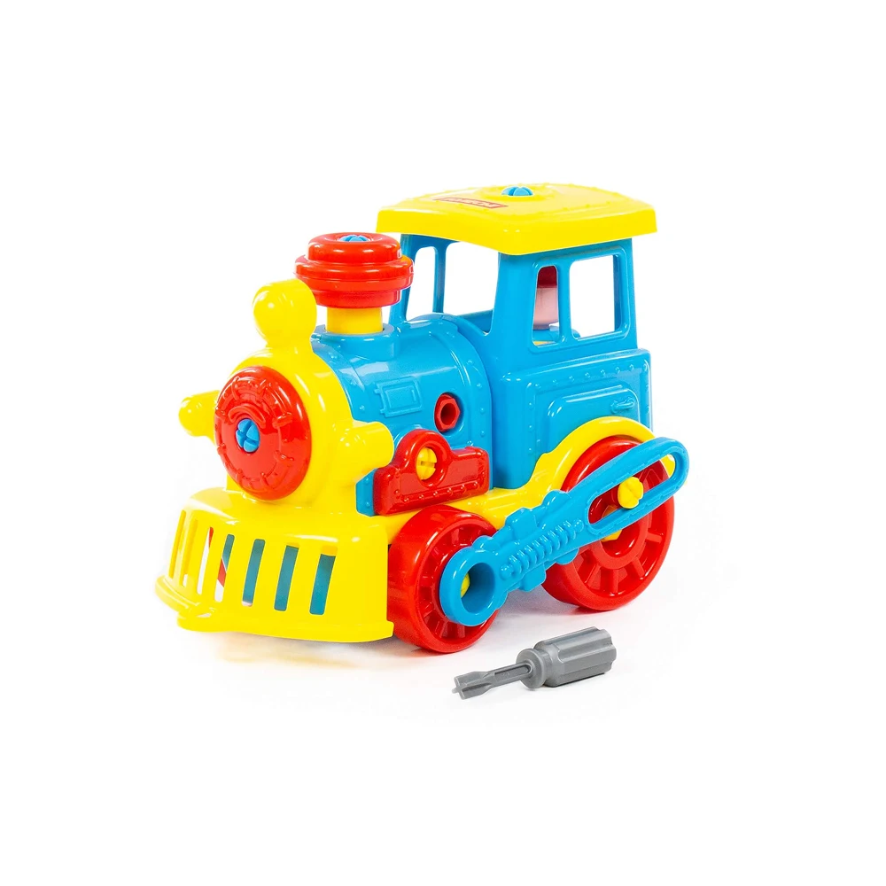 constructor-locomotiva-jucarii-copii(2) Constructor locomotivă – 48 piese, Polesie (84842) - imagine 1