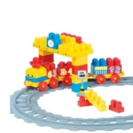 Set tren cu șină și blocuri de construcție 58 piese, Dolu (5081)