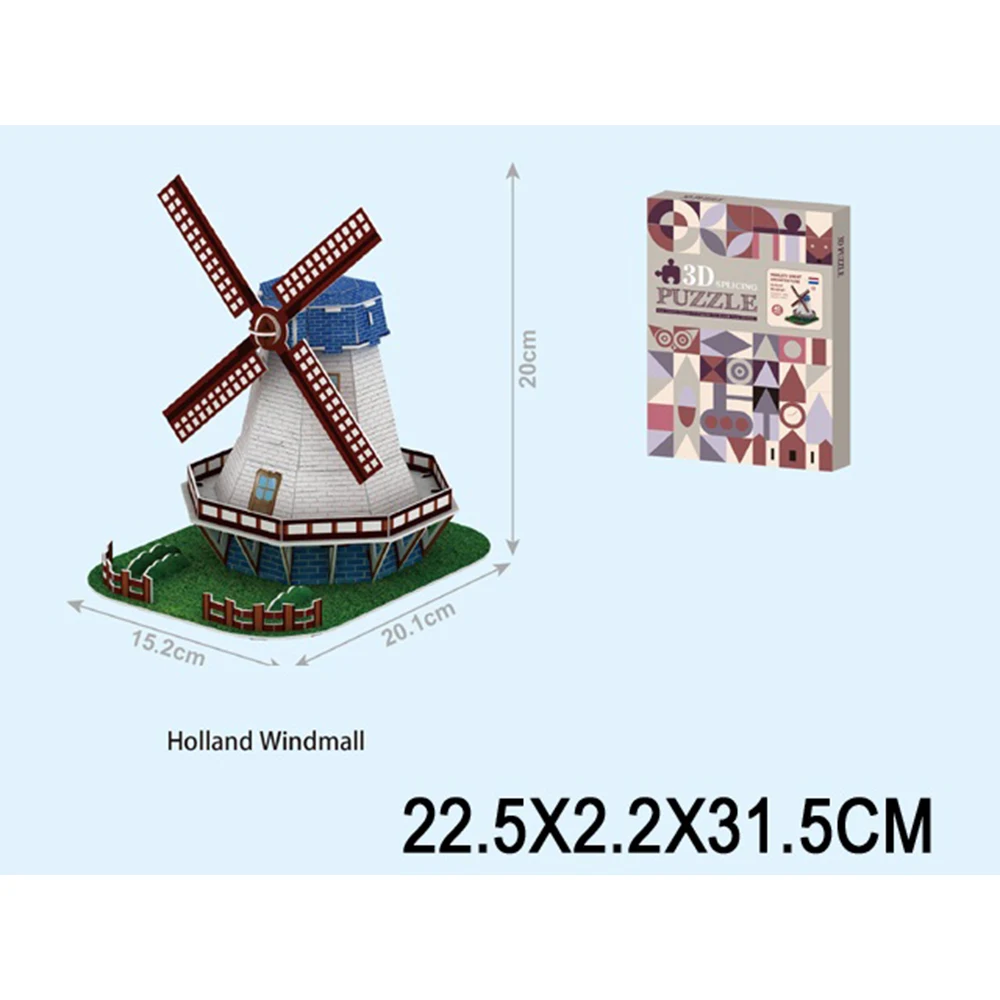 96165 Puzzle 3D "Holland Windmill" (96165) - imagine 1