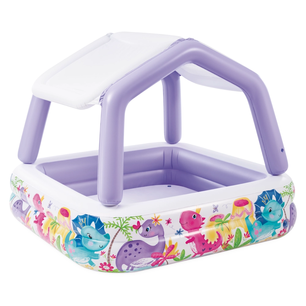 57470(1) Piscină gonflabilă pentru copii cu baldachin Sun Shade, 157×157×122 cm, 295 L, 2+ ani, Intex (57470) - imagine 1