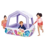 Piscină gonflabilă pentru copii cu baldachin Sun Shade, 157×157×122 cm, 295 L, 2+ ani, Intex (57470) - imagine 6