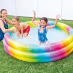 Piscină gonflabilă pentru copii Rainbow Ombre 168×38 cm, 581 L, 2+ ani, Intex (58449) - imagine 2