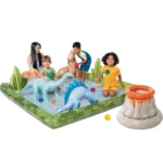 Centru de joacă gonflabil Jurassic Adventure, 201×201×36 cm, 410 L, max. 81 kg, 2+ ani, Intex (56132) - imagine 3