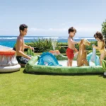 Centru de joacă gonflabil Jurassic Adventure, 201×201×36 cm, 410 L, max. 81 kg, 2+ ani, Intex (56132) - imagine 2