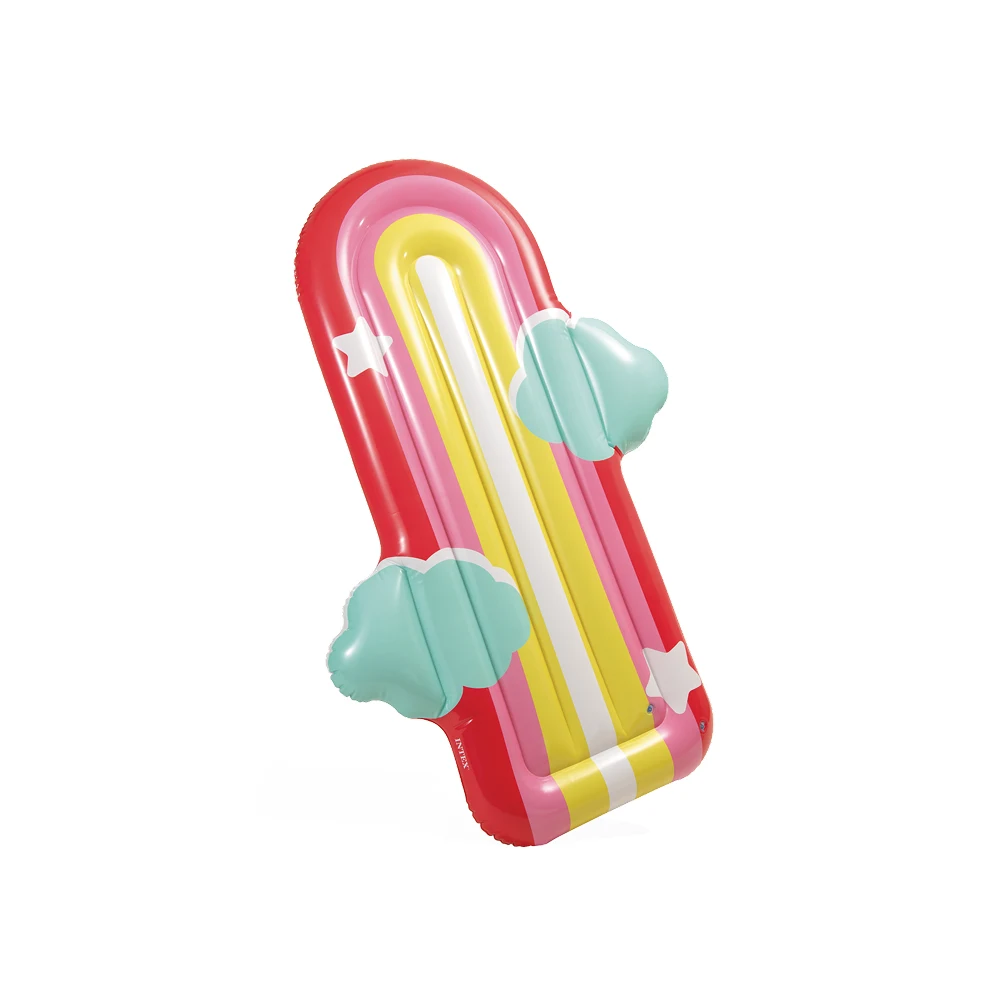 58729(1) Plută gonflabilă Curcubeu cu nori, 175×117×20 cm, max. 100 kg, Intex (58729) - imagine 1