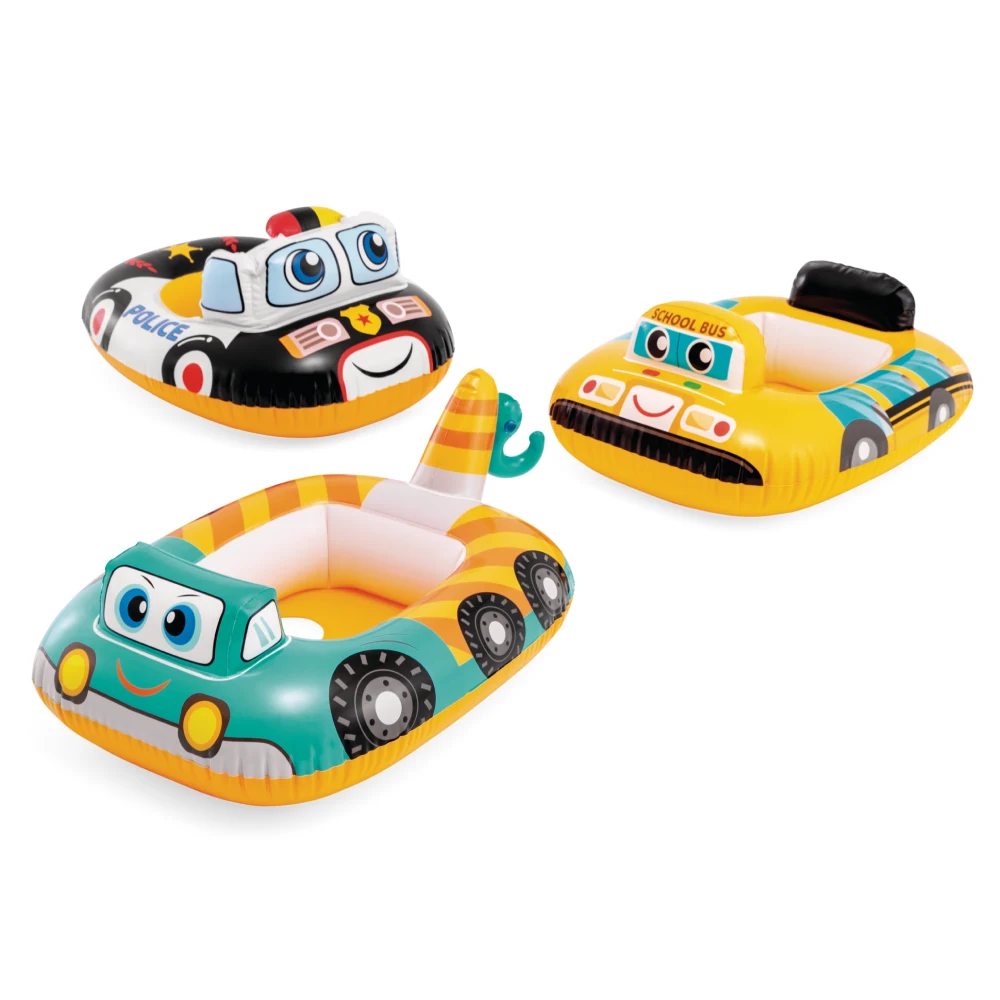 59586(1) Colac gonflabil cu scaun tip mașinuță, 84×58 cm, max. 15 kg, 3 modele, 1–2 ani, Intex (59586) - imagine 1