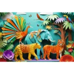 Junglă - Artă pe hârtie, 160 elemente (40051) - imagine 2