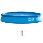 Piscină gonflabilă Easy Set 457×84 cm, 9792 L, cu pompă de filtrare 2006 L/h, Intex (28158)