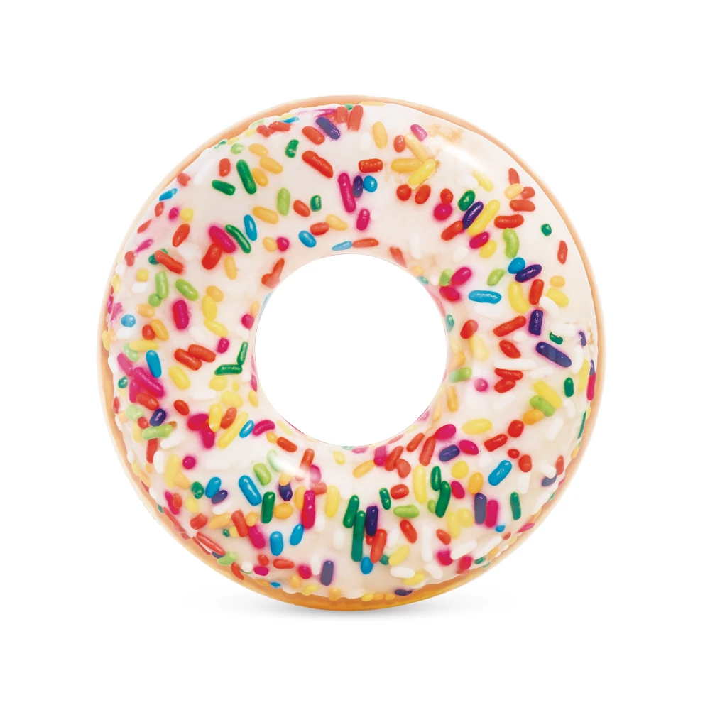 56263(1) Colac gonflabil de înot Donut Sprinkle, 114 cm, max. 100 kg, 9+ ani, Intex (56263) - imagine 1