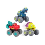 Set 3 mașinuțe Dino cu inerție, Hola E7973 (102167)