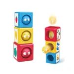 Jucărie educativă turn de stivuire și sortare cu cuburi și bile, Hola E7991 (01924)