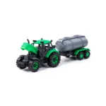 Tractor cu inerție și cisternă Progress, verde (în cutie), Polesie (91567) - imagine 2