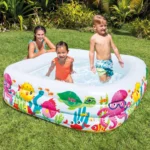 Piscină gonflabilă pentru copii Aquarium, 159×159×50 cm, 340 L, 3+ ani, Intex (57471) - imagine 2