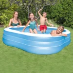Piscină gonflabilă pentru familie Beach Wave Swim Center, 229×229×56 cm, 1250 L, 6+ ani, Intex (57495) - imagine 2