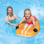 Plută gonflabilă Joy Rider cu mânere, 112×62 cm, max. 40 kg, 2 culori, 6+ ani, Intex (58165) - imagine 3