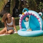 Piscină gonflabilă pentru copii Angler Fish cu protecție solară, 127×102×86 cm, 45 L, 1–3 ani, Intex (58419) - imagine 2