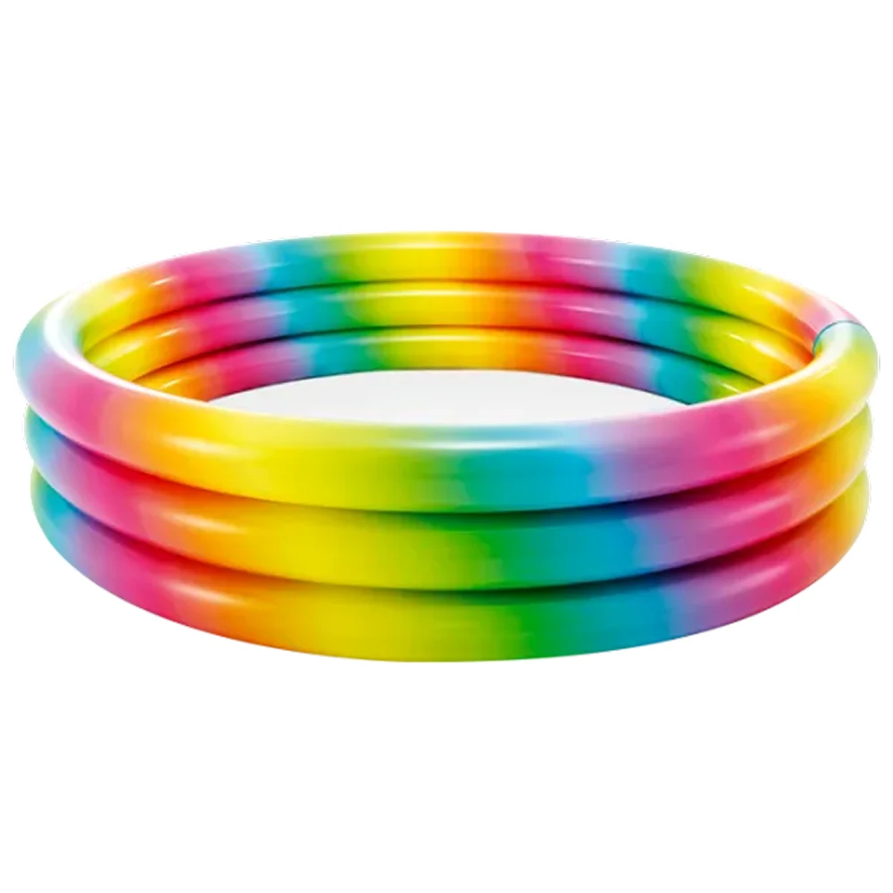 58439(1) Piscină gonflabilă pentru copii Rainbow Ombre 147×33 cm, 330 L, 2+ ani, Intex (58439) - imagine 1