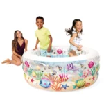 Piscină gonflabilă pentru copii Fishy Fun cu bază gonflabilă, 152×56 cm, 360 L, 6+ ani, Intex (58480) - imagine 3