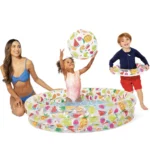 Piscină gonflabilă pentru copii Fruity Delight cu minge si colac, 132×28 cm, 248 L, 2+ ani, Intex (59469) - imagine 2