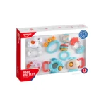 Set de 7 zornăitoare senzoriale cu animale pentru bebeluși, Huanger HE0131 (20182) - imagine 5