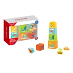 Piramidă din cuburi educative, Huanger HE0225 (420168) - imagine 2