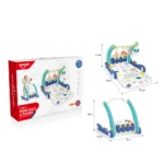 Premergător 2 în 1 cu covoraș de joacă și activități muzicale, Huanger HE0633 (19964) - imagine 3