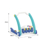 Premergător 2 în 1 cu covoraș de joacă și activități muzicale, Huanger HE0633 (19964) - imagine 2