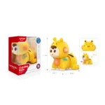 Păpușă interactivă cu mișcare, sunete și lumini, galbenă, Huanger HE0707 (19827) - imagine 2