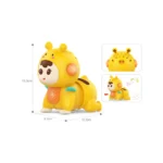 Păpușă interactivă cu mișcare, sunete și lumini, galbenă, Huanger HE0707 (19827)