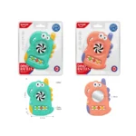 Jucărie zornăitoare dinozaur cu oglindă și dentiție, Huanger HE8079 (19735) - imagine 5