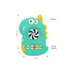 Jucărie zornăitoare dinozaur cu oglindă și dentiție, Huanger HE8079 (19735) - imagine 2