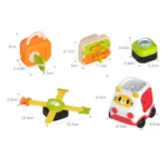 Set educativ senzorial cu activități și mașinuță, Huanger HE8083 (19711)