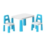 Masă pentru copii cu 2 scaune, set mobilier albastru ,Technok (0471)