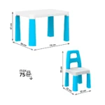 Masă pentru copii cu 2 scaune, set mobilier albastru ,Technok (0471) - imagine 2