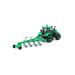 Tractor cu inerție și plug Progress, verde (în cutie), Polesie (91307) - imagine 2