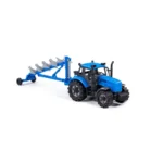 Tractor cu inerție și plug Progress, albastru (în cutie), Polesie (91291)
