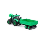Tractor cu inerție și remorcă Progress, verde (în cutie), Polesie (91260) - imagine 2