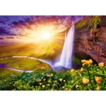 Seljalandsfoss Waterfall, Iceland, 1000 elemente UFT (10756) - imagine 2