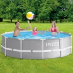 Piscină cu cadru metalic Prism Frame Premium 366×99 cm, 8592 L, cu pompă 2006 L/h și scară, Intex (26716) - imagine 2