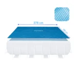 Prelată solară 378×186 cm pentru piscină dreptunghiulară 400×200 cm, Intex (28028)