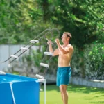 Scară pentru piscine cu înălțime până la 91 cm, 3 trepte, fără platformă, Intex (28064) - imagine 2