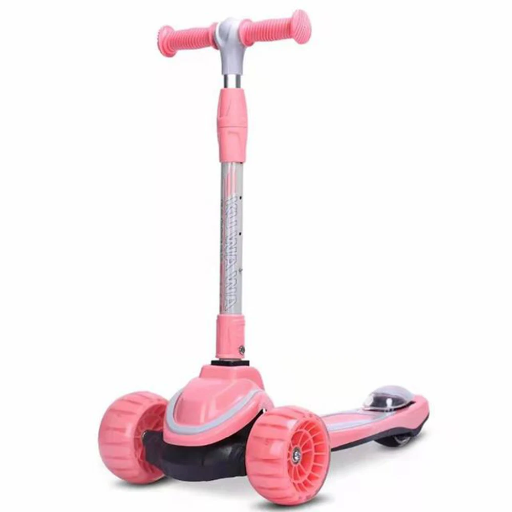 36060 Trotinetă pentru copii cu 3 roți luminoase, ghidon reglabil pe înălțime, roz, RTM Scooter (36060) - imagine 1