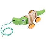 Сrocodil din lemn pe lesa (36868)