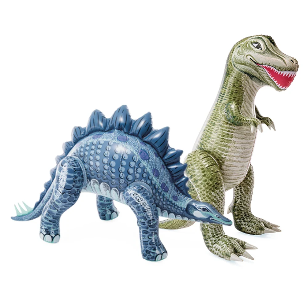 48593(1) Dinozaur gonflabil – Tyrannosaurus / Stegosaurus, 2 modele, 3+ ani, Intex (48593) - imagine 1