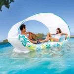 Plută gonflabilă cu baldachin Tropical Lounge, 224×150×165 cm, max. 200 kg, Intex (56294) - imagine 4