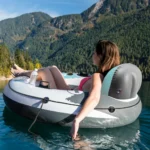 Colac gonflabil cu plasă, spătar și mânere Aqua River Run 1, 135 cm, max. 100 kg, Intex (56825) - imagine 2