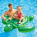 Plută gonflabilă Broscuță țestoasă cu mânere, 150×127 cm, max. 40 kg, 3+ ani, Intex (57524) - imagine 2